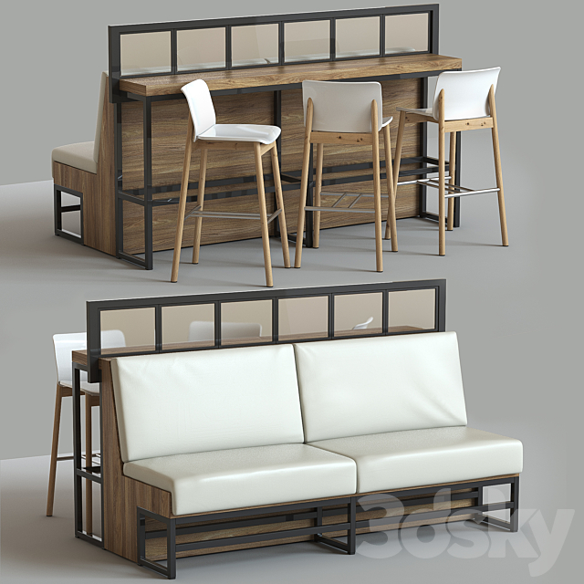 Bar Set 3DS Max Model - thumbnail 1