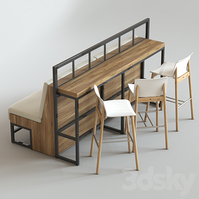 Bar Set 3DS Max Model - thumbnail 2