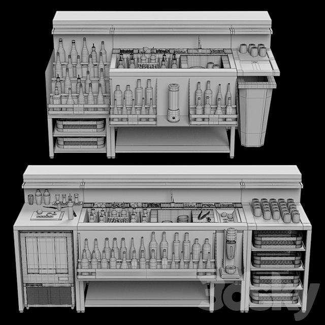 Bar station 3ds Max - thumbnail 3