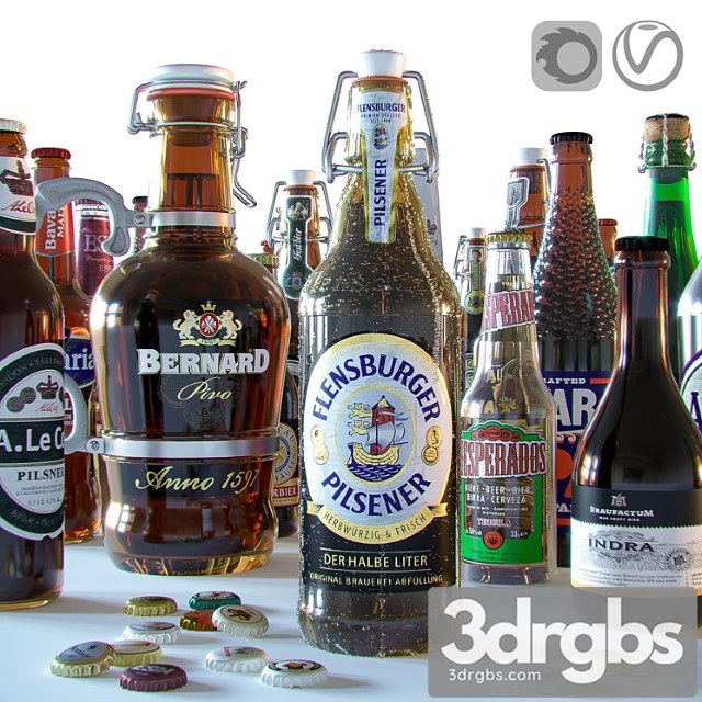 Beer bottles 3dsmax Download - thumbnail 1