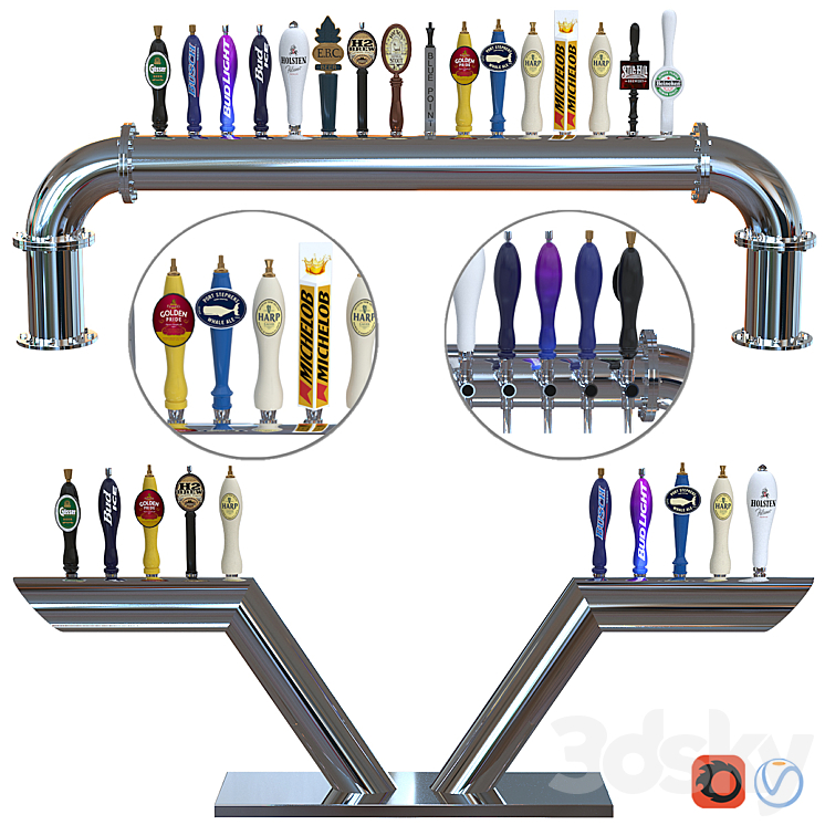 Beer Equipment Elbe & Longhorn 3DS Max - thumbnail 1