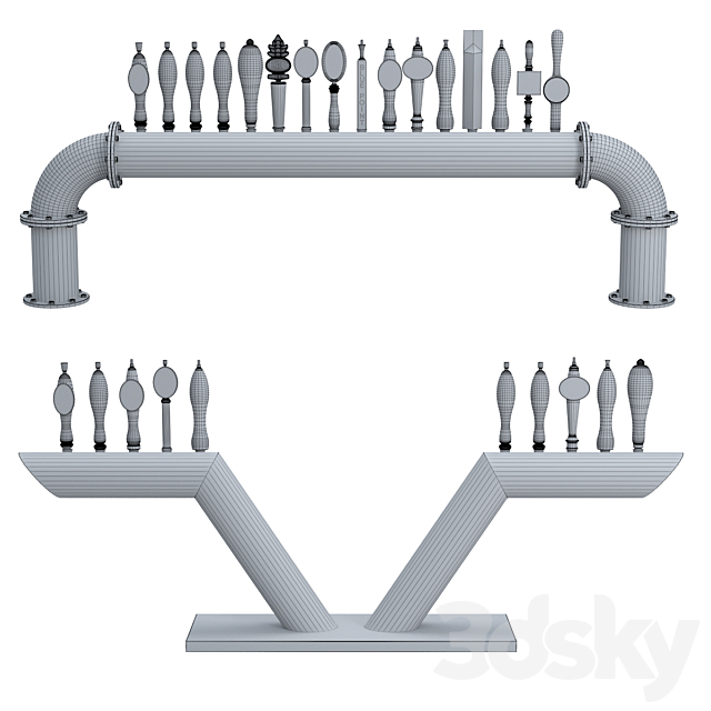 Beer Equipment Elbe & Longhorn 3DSMax File - thumbnail 3