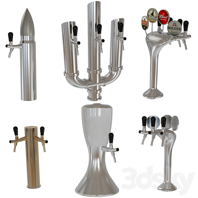 Beer equipment set 2 3ds Max - thumbnail 1