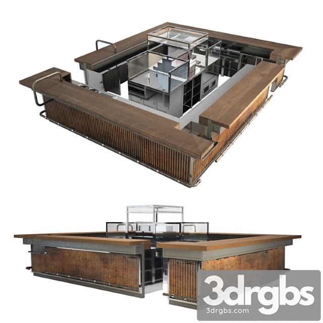 Big counter industrial 3dsmax Download - thumbnail 1