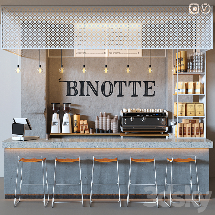 Cafe Binotte v. 2 3DS Max - thumbnail 1