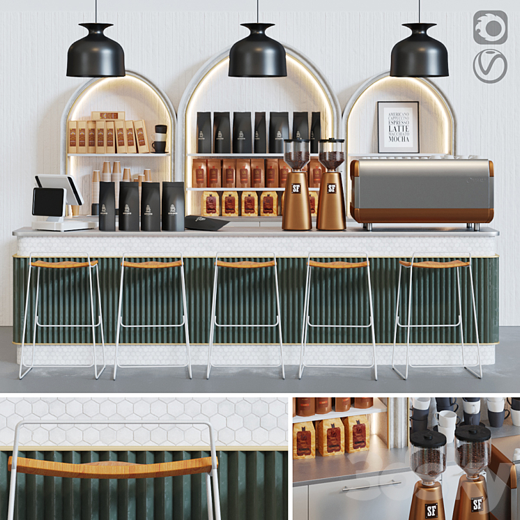 Cafe bright 3DS Max - thumbnail 1