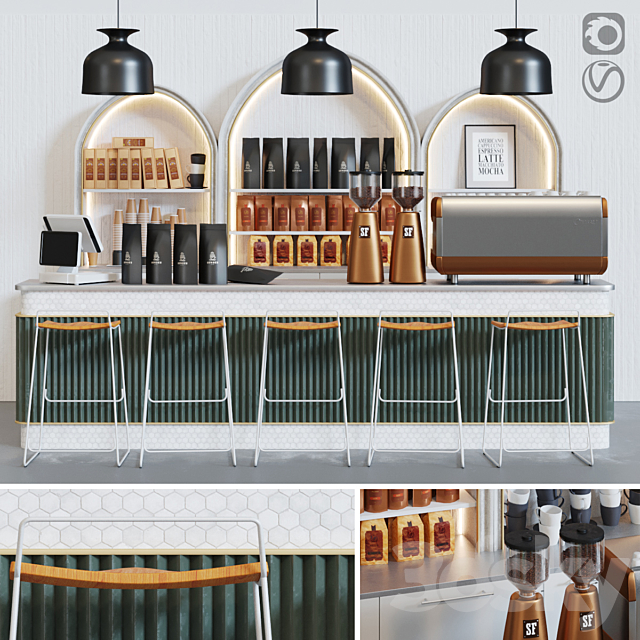 Cafe bright 3DSMax File - thumbnail 1