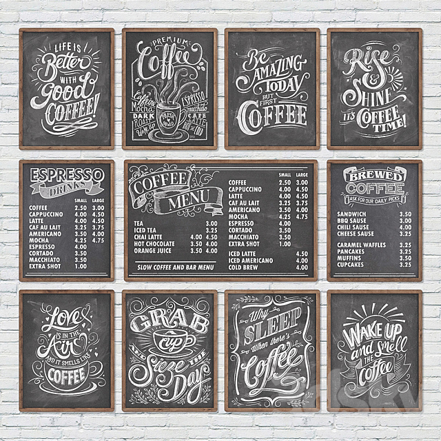 Cafe chalkboards 3DSMax File - thumbnail 1