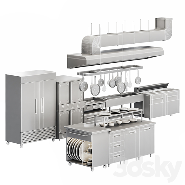 Cafe equipment 03 3DS Max Model - thumbnail 6