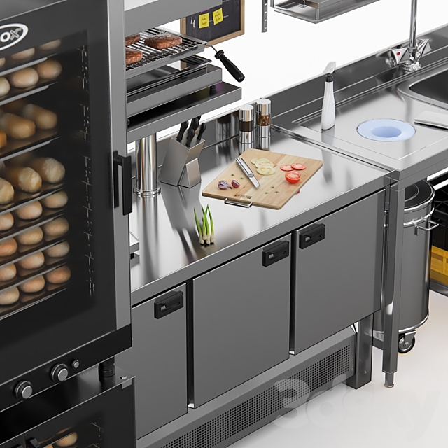 Cafe Equipment 3DS Max Model - thumbnail 4