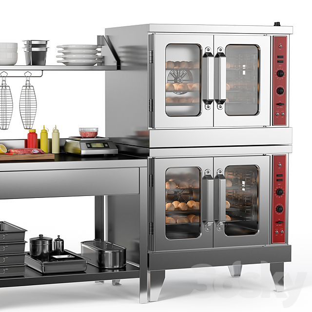 Cafe Equipment Set 2 3DS Max Model - thumbnail 5