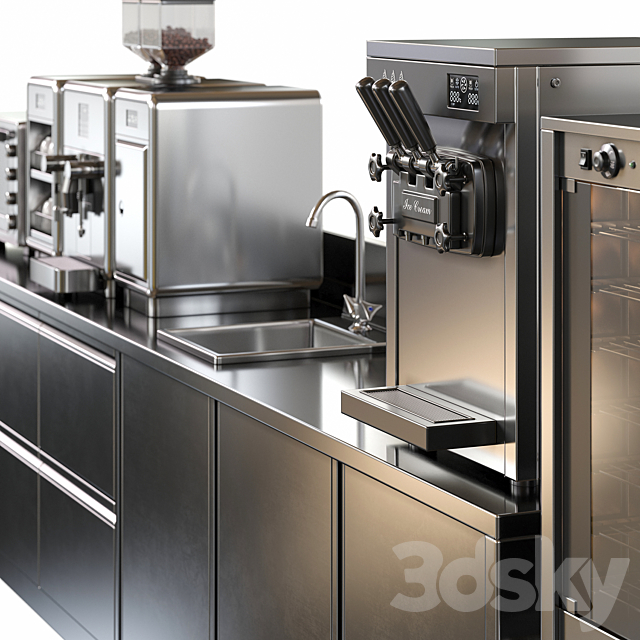 Cafe Equipment Set 8 3ds Max - thumbnail 3