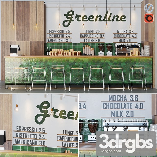 Cafe greenline 3dsmax Download - thumbnail 1