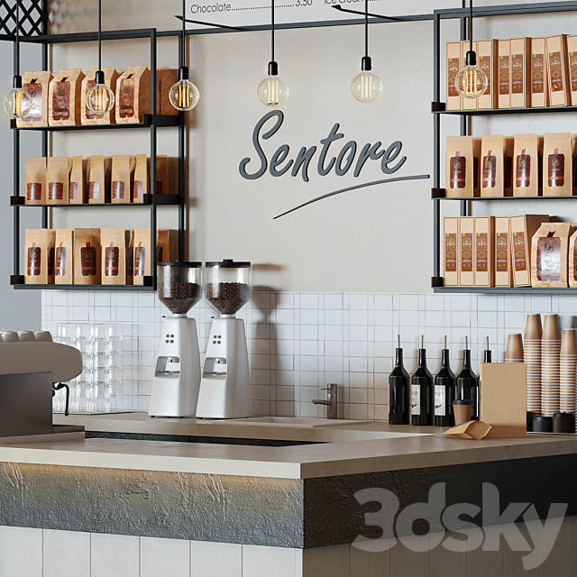 Cafe sentore 3ds Max - thumbnail 2