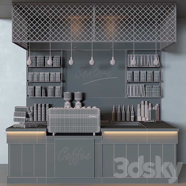 Cafe sentore 3ds Max - thumbnail 3