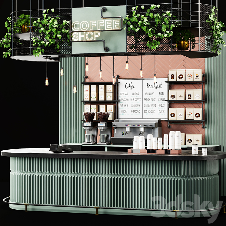 Cafe vol 4 3DS Max Model - thumbnail 2