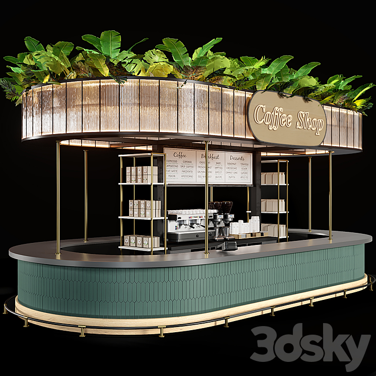 Cafe vol 8 3DS Max Model - thumbnail 1