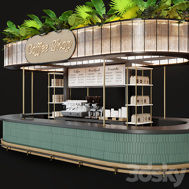 Cafe vol 8 3DS Max Model - thumbnail 2