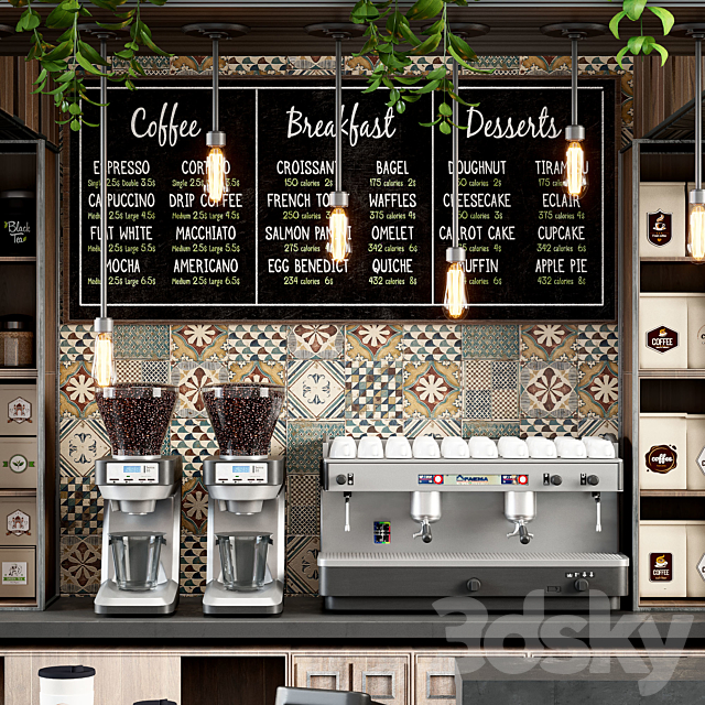 Cafe vol1 3DS Max Model - thumbnail 3