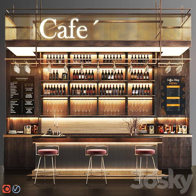 Cafe4 3DS Max Model - thumbnail 1