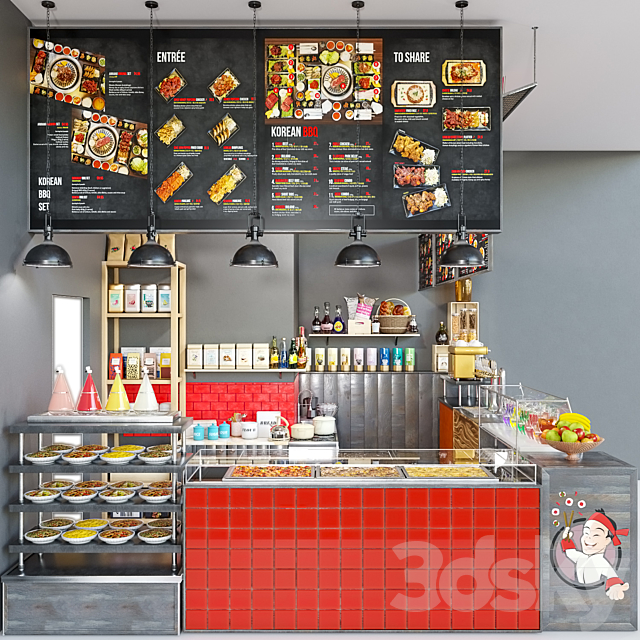 CafeShopWok-01 3DS Max Model - thumbnail 4