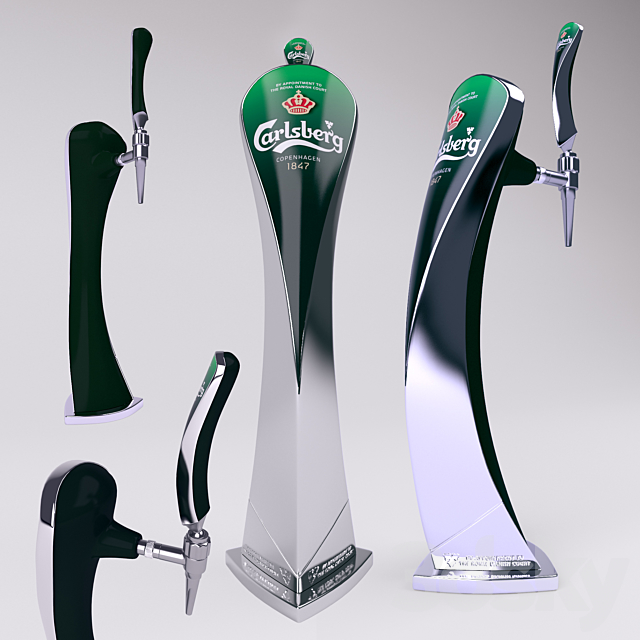 Carlsberg beer tab 3ds Max - thumbnail 1