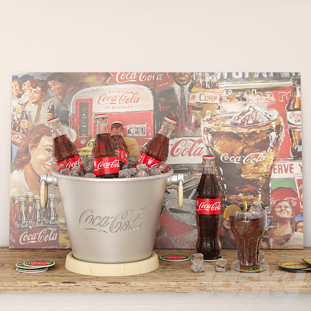 Coca cola 3ds Max - thumbnail 1