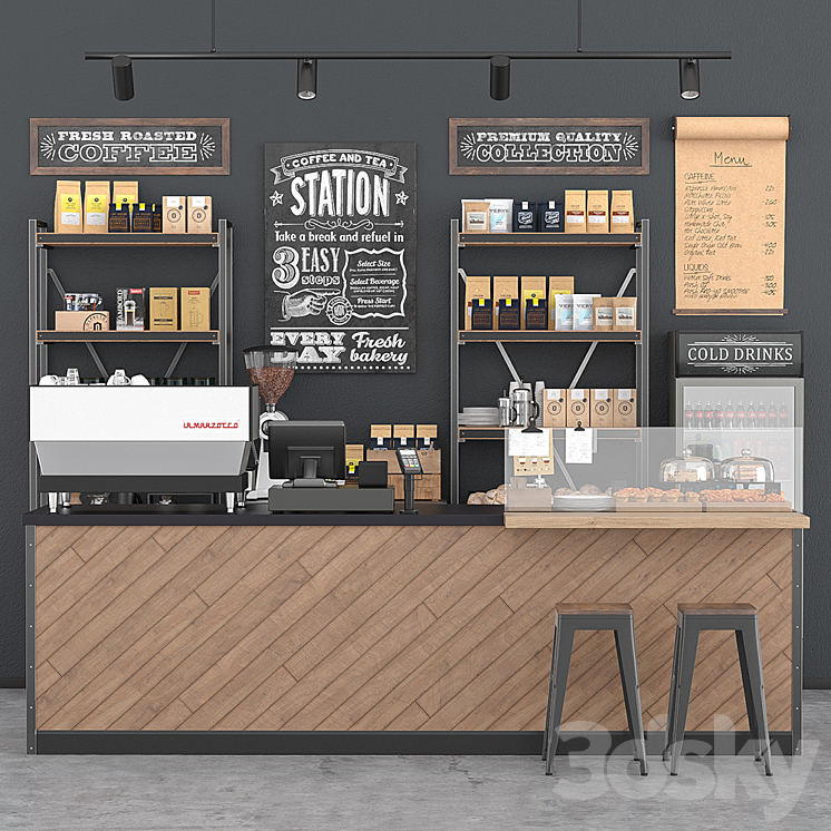 Coffee bar 3DS Max - thumbnail 1