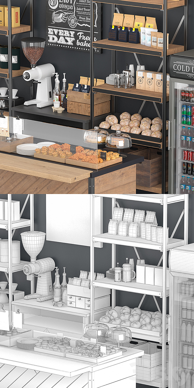 Coffee bar 3DS Max - thumbnail 2