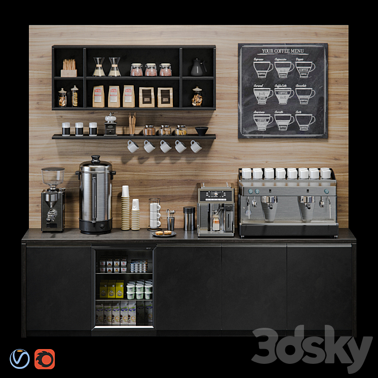 Coffee bar 3DS Max - thumbnail 1