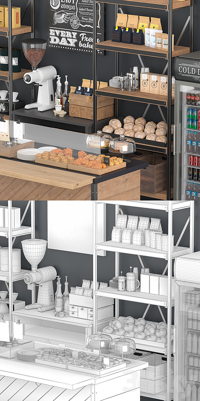 Coffee bar 3DSMax File - thumbnail 2