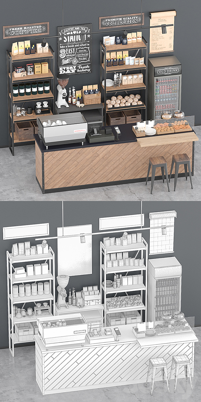 Coffee bar 3DSMax File - thumbnail 3