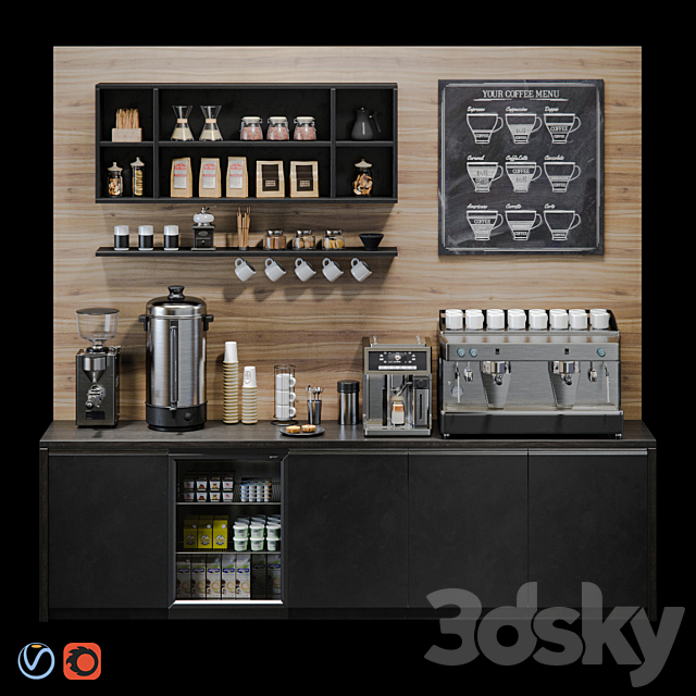 Coffee bar 3DSMax File - thumbnail 1