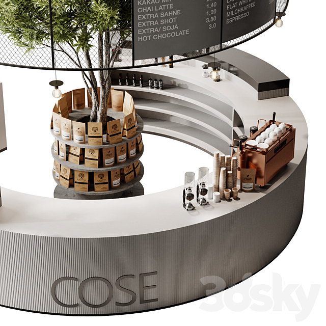 Coffee house 2 3DS Max Model - thumbnail 4