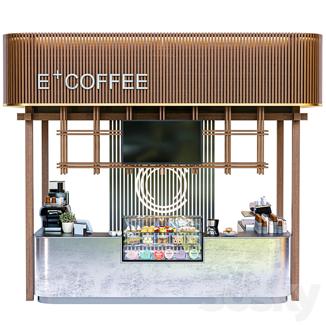 Coffee point in the mall 3DS Max Model - thumbnail 2