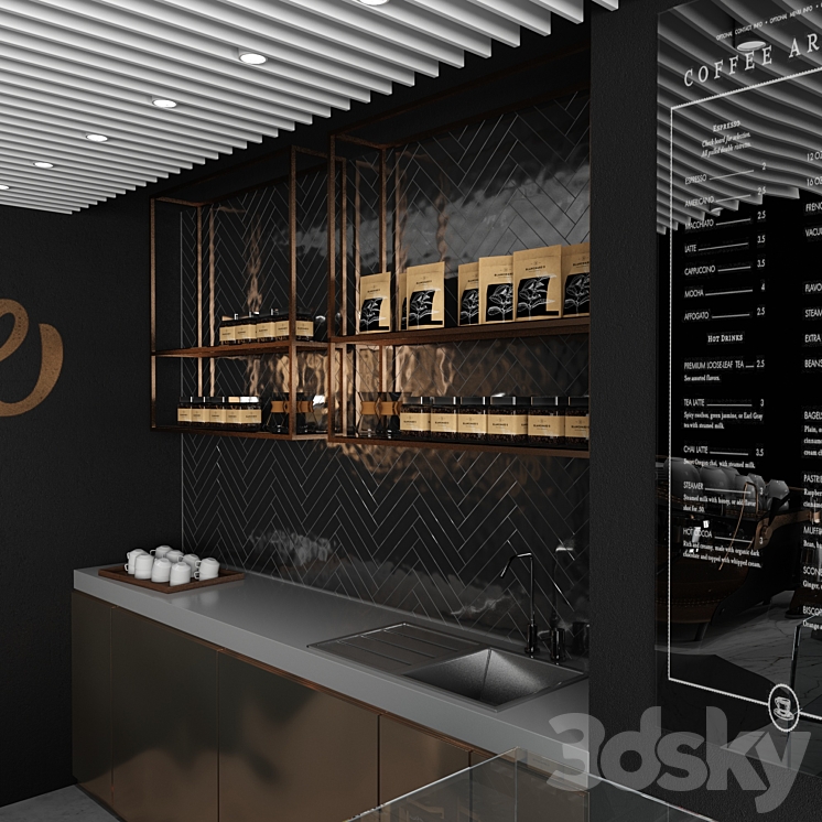 Coffee shop 03 3DS Max - thumbnail 2