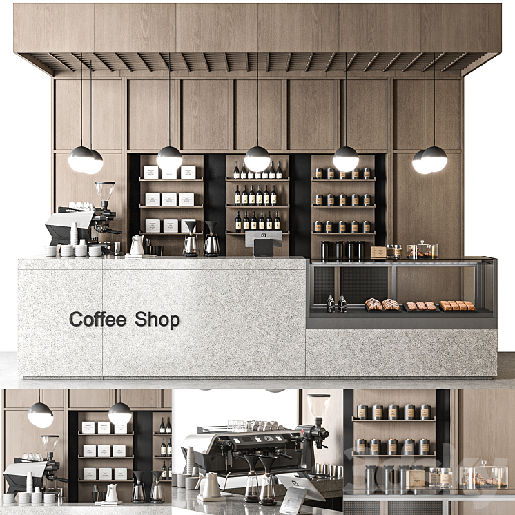 coffee shop 07 3DS Max Model - thumbnail 1