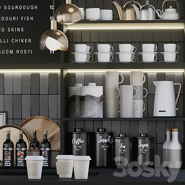 Coffee shop 2 3DSMax File - thumbnail 4