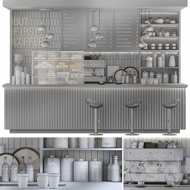 Coffee shop 2 3DSMax File - thumbnail 6