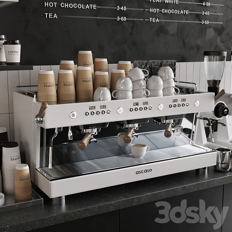 coffee shop 3DS Max Model - thumbnail 2