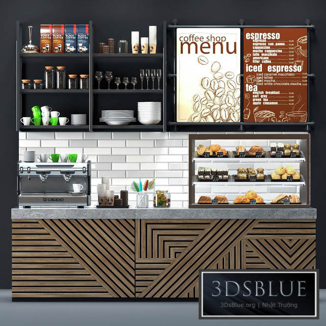 Coffee shop 3DS Max - thumbnail 3