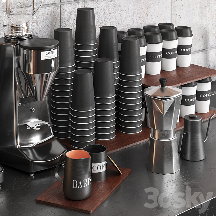 coffee shop 3DS Max - thumbnail 2