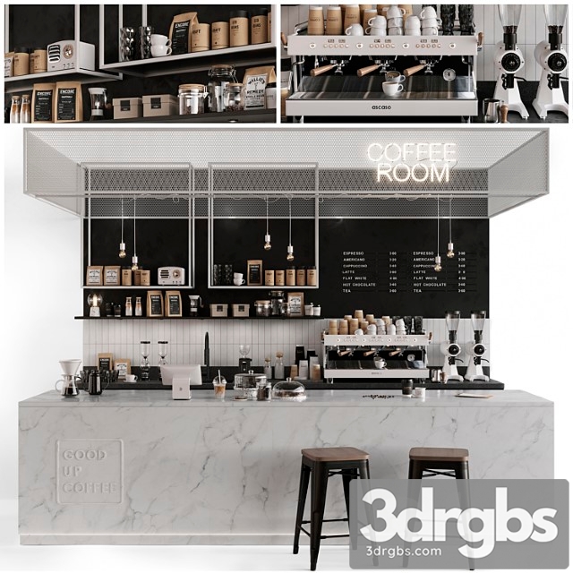 Coffee shop 3dsmax Download - thumbnail 1