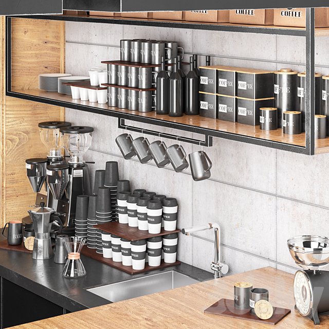 coffee shop 3DSMax File - thumbnail 3