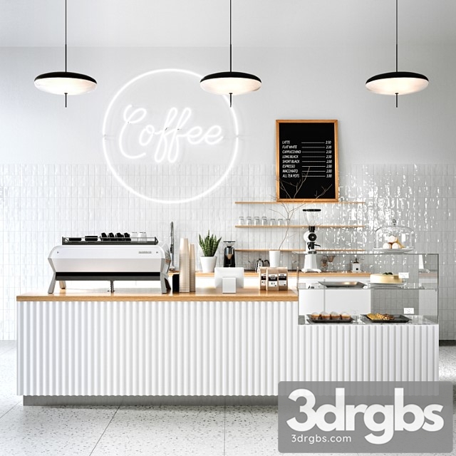 Coffee shop 4 (corona vray) 3dsmax Download - thumbnail 1