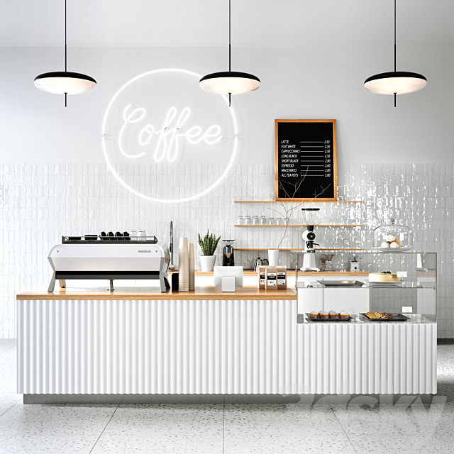 COFFEE SHOP 4 (Corona. Vray) 3DSMax File - thumbnail 1