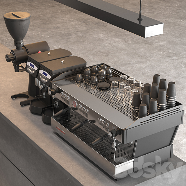 coffee shop 9 3DS Max Model - thumbnail 2