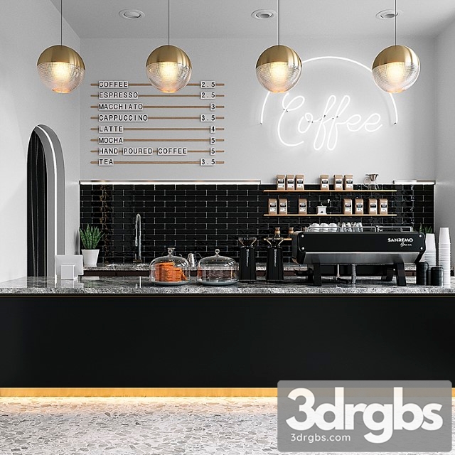 Coffee shop (vray ggx corona pbr) 3dsmax Download - thumbnail 1