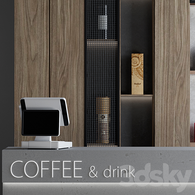 Coffeeshop 1 Coffee and drink 3DS Max Model - thumbnail 4