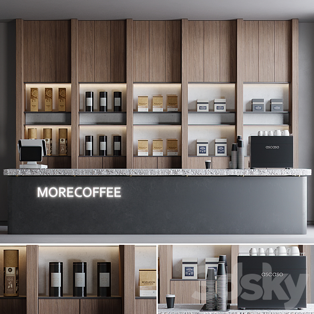 Coffeeshop 2 Morecoffee 3DSMax File - thumbnail 1